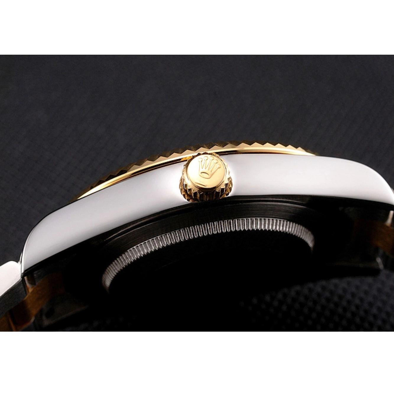 Aaa replica watch Stainless Rolex Bezel Case Tone Swiss Two White Dial Datejust Steel Gold Bracelet Gold 0722